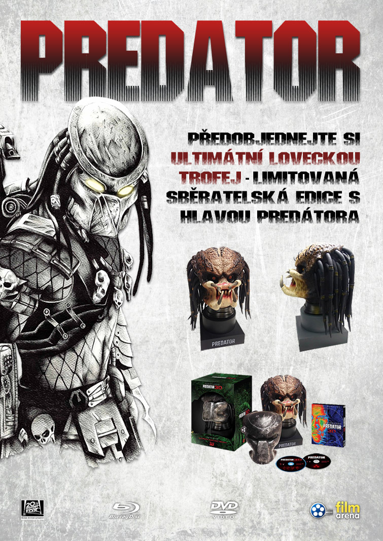 PREDTOR (Blu-ray 3D + Blu-ray + DVD) ULTIMTN LOVECK TROFEJ Limitovan sbratelsk edice s hlavou PREDTORA