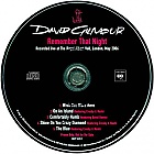 DAVID GILMOUR - REMEMBER THAT NIGHT (2BD)