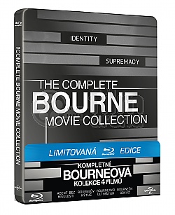 BOURNEOVA Kvadrilogie 1 - 4 Steelbook™ Kolekce Limitovan sbratelsk edice + DREK flie na SteelBook™