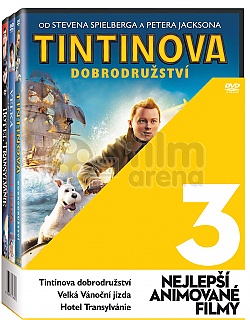 NEJLEP ANIMOVAN FILMY: Velk Vnon jzda, Tintinova dobrodrustv, Hotel Transylvanie KOLEKCE 3DVD