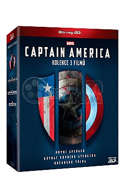 Captain America trilogie 1-3: Captain America: První Avenger + Captain America: Návrat prvního Avengera + Captain America: Občanská válka 3D + 2D Kolekce