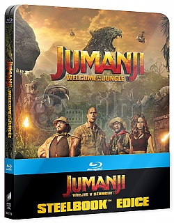 JUMANJI: VTEJTE V DUNGLI! (Title on Front Side and Spine - US Version) 3D + 2D Steelbook™ Limitovan sbratelsk edice + DREK flie na SteelBook™