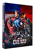 FAC #148 CAPTAIN AMERICA: Civil War Lenticular 3D FullSlip EDITION #2 Steelbook™ Limitovaná sběratelská edice - číslovaná (Blu-ray 3D + Blu-ray)